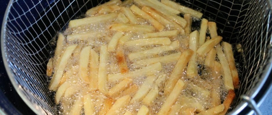 Deep frying potatoes