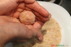 Hungarian fasirt in breadcrumbs