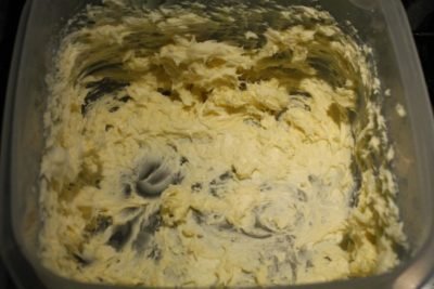 Mix the butter till it gets fluffy
