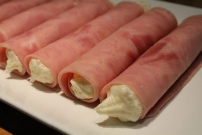 Ham rolls without decoration