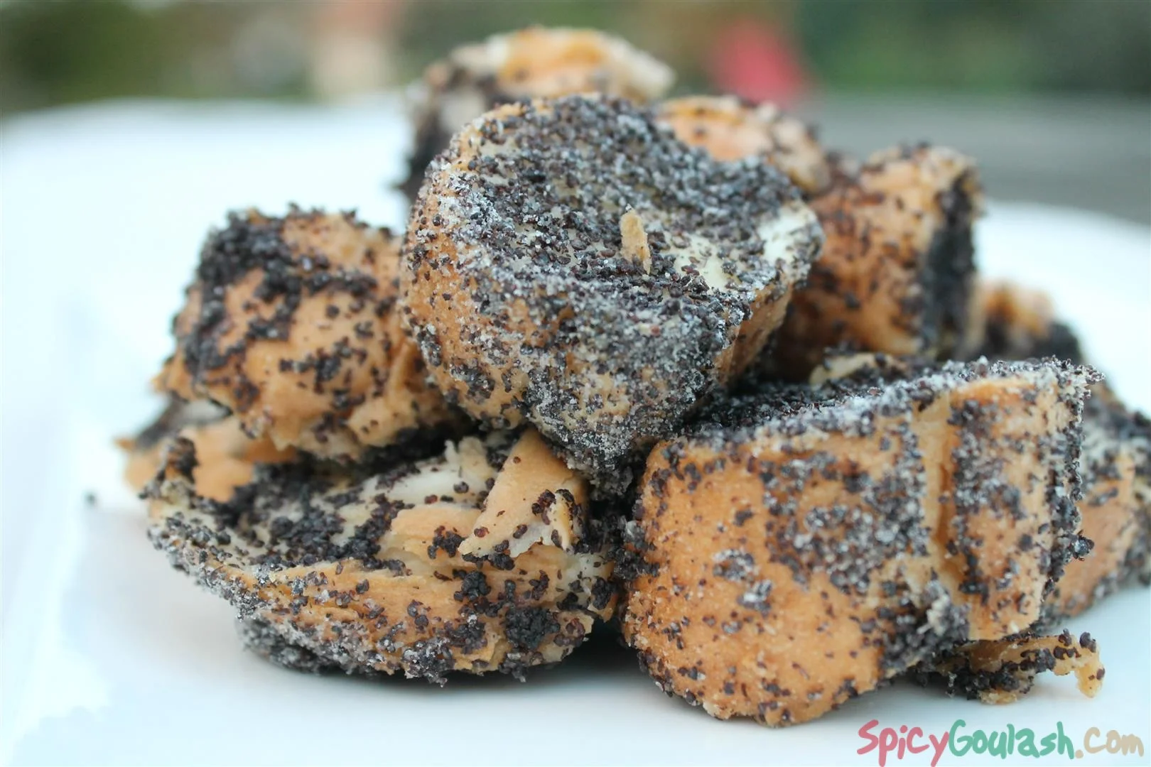 Poppy seed bread pudding