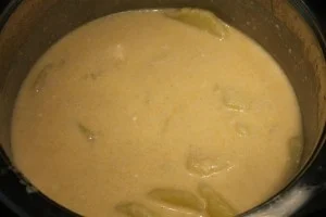 Potato stew in a pot