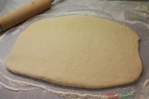 Rolling out wasp nest cake dough