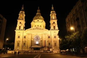 St. Stephen's Basilica Budapest by night