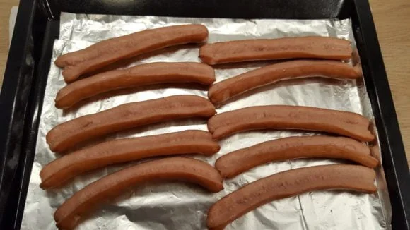 Baked hot dogs