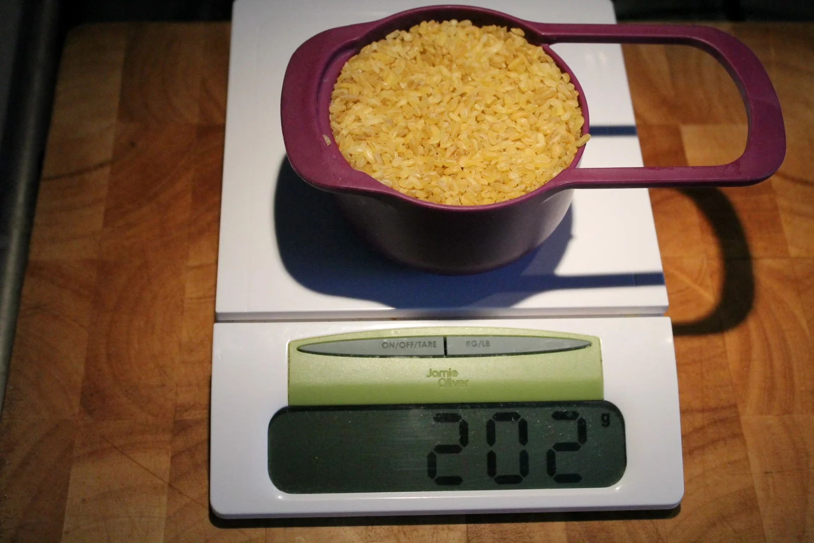 Bulgur cups to grams