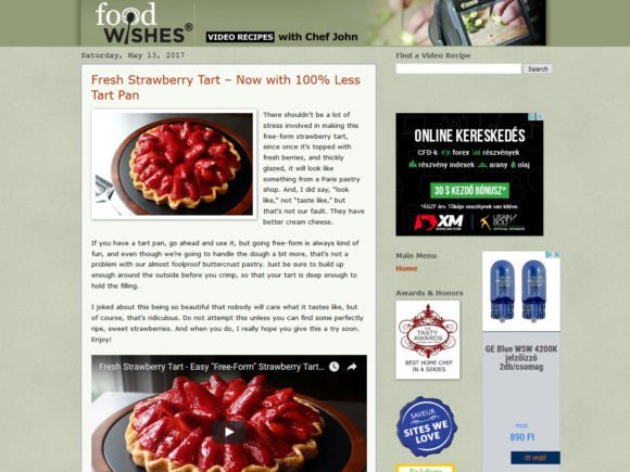 foodwishes.com cooking blog screenshot