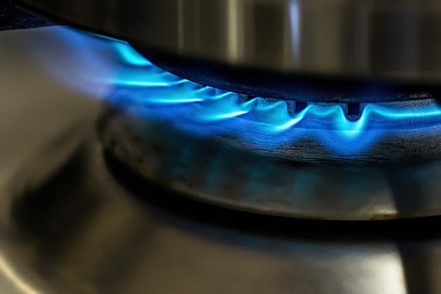 Gas Stove And Flame With Pot