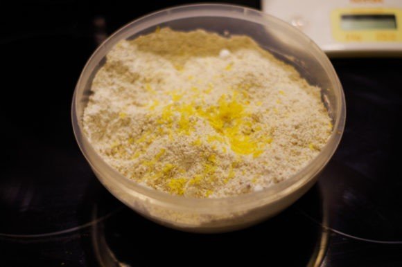 Gerbeaud cake recipe 1 - ground walnut and lemon zest