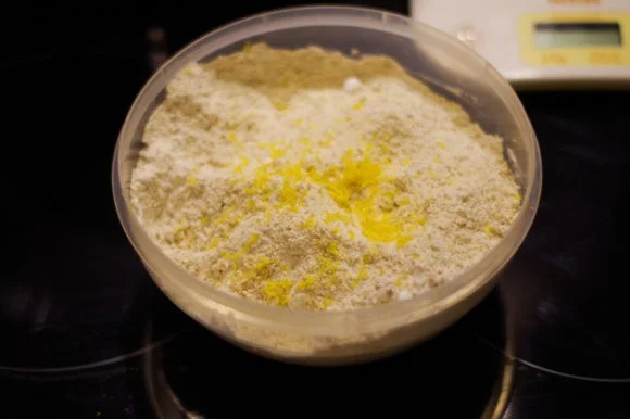 Gerbeaud cake recipe 1 - ground walnut and lemon zest