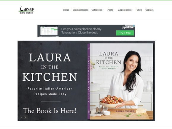 laurainthekitchen.com cooking blog screenshot