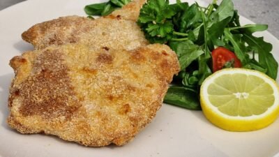 Pork schnitzel in air fryer