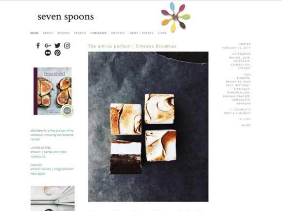 sevenspoons.net food blog screenshot