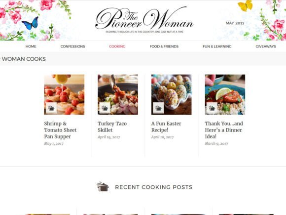 thepioneerwoman.com food blog screenshot