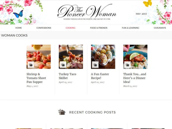 thepioneerwoman.com food blog screenshot